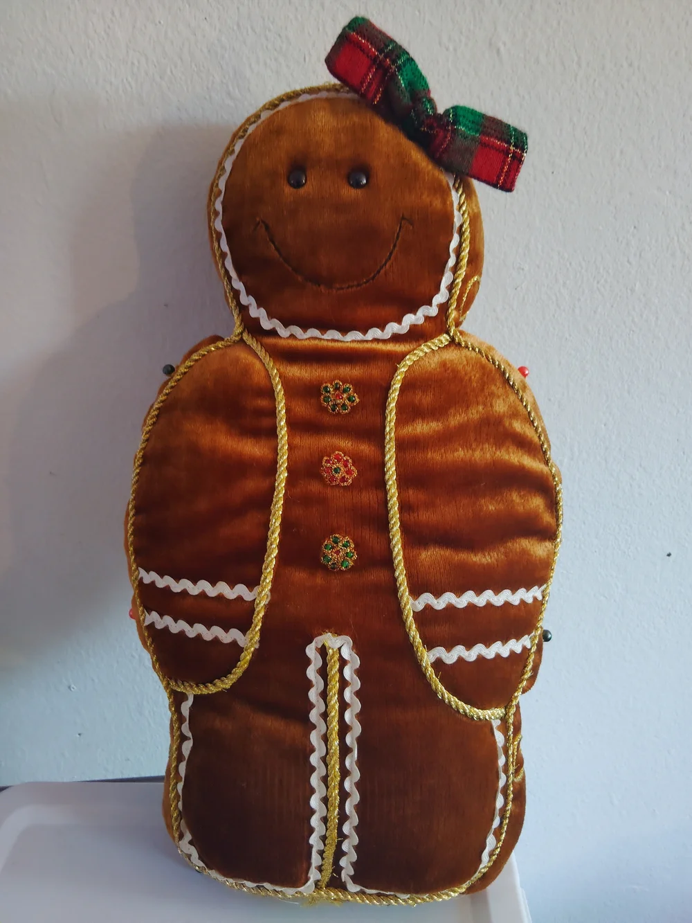 Vintage ITR Gingerbread Girl Holiday Plush/Pillow